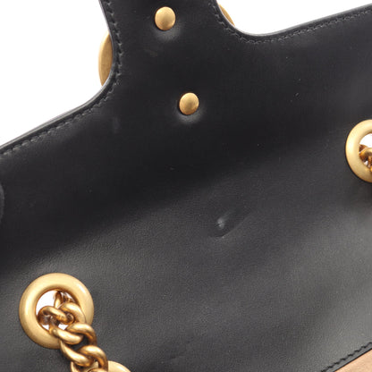 GGマーモント チェーンショルダーバッグ レザー ブラック グッチ バッグ GUCCI