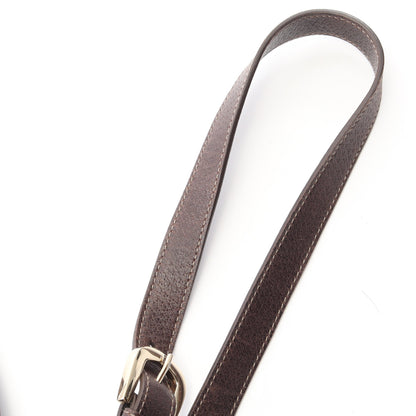 アビー GGキャンバス ショルダーバッグ キャンバス レザー ベージュ ダークブラウン グッチ バッグ GUCCI