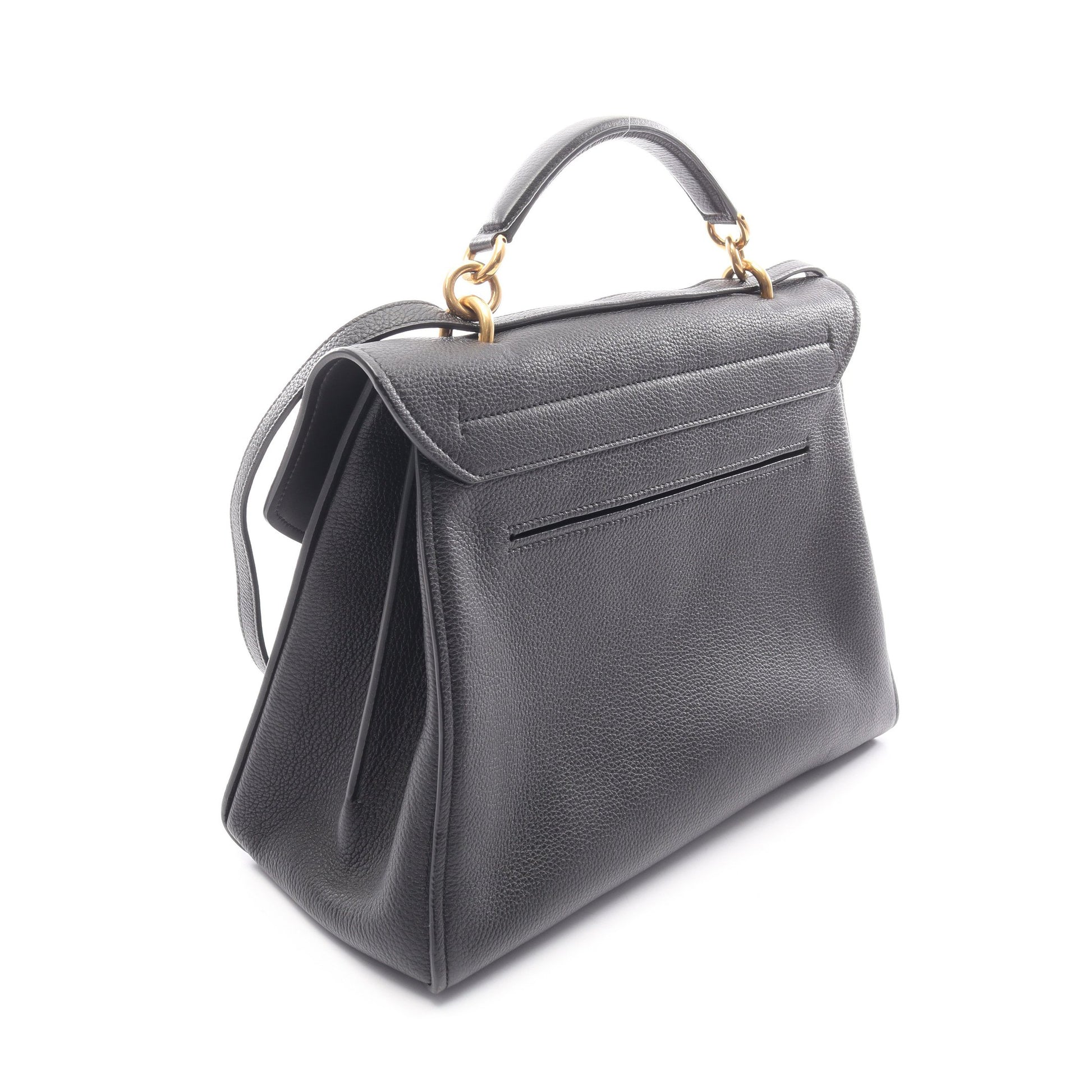 マーゴット ガンチーニ 2WAY ハンドバッグ レザー ブラック サルヴァトーレフェラガモ バッグ Salvatore Ferragamo