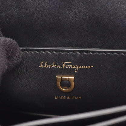マーゴット ガンチーニ 2WAY ハンドバッグ レザー ブラック サルヴァトーレフェラガモ バッグ Salvatore Ferragamo