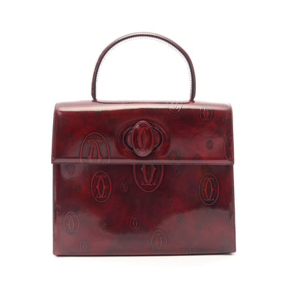 ハッピーバースデー ハンドバッグ レザー ボルドー カルティエ バッグ Cartier