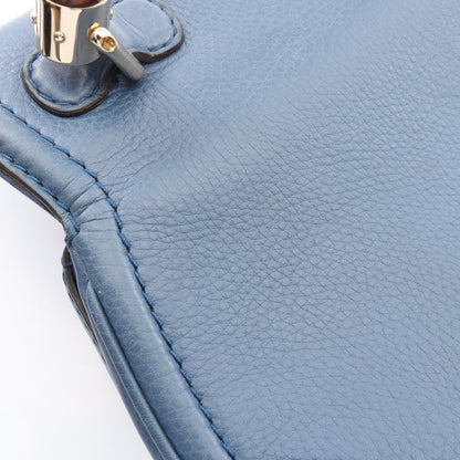 ニューバンブー 2WAY ハンドバッグ レザー ブルー グッチ バッグ GUCCI