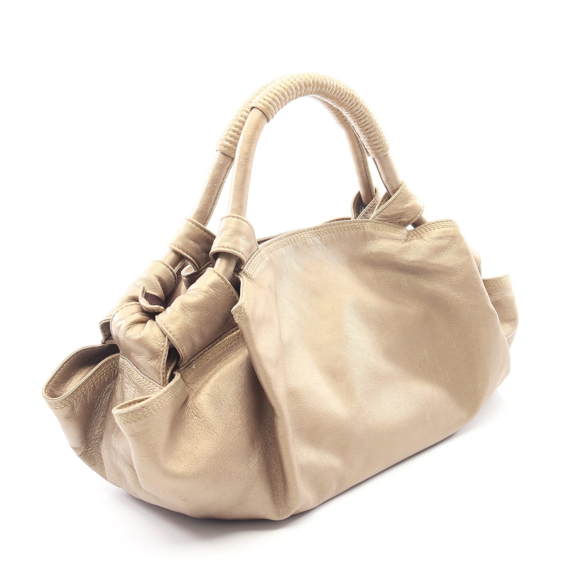 ナッパアイレ ハンドバッグ レザー シャンパンゴールド ロエベ バッグ LOEWE