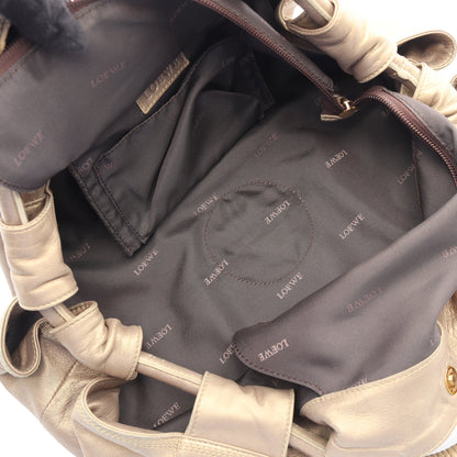 ナッパアイレ ハンドバッグ レザー シャンパンゴールド ロエベ バッグ LOEWE
