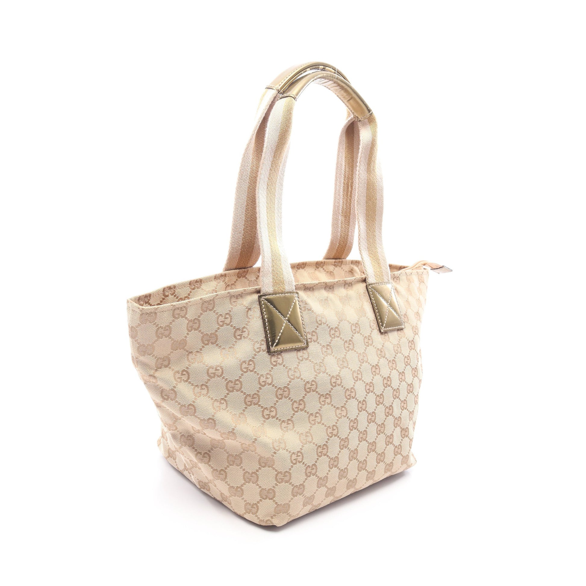 GGキャンバス ショルダーバッグ トートバッグ キャンバス エナメルレザー ベージュ ゴールド グッチ バッグ GUCCI