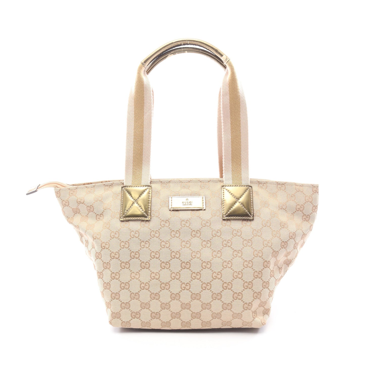 GGキャンバス ショルダーバッグ トートバッグ キャンバス エナメルレザー ベージュ ゴールド グッチ バッグ GUCCI