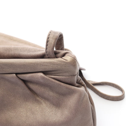 ビジュー ショルダーバッグ レザー グレーブラウン ダークブラウン ロエベ バッグ LOEWE
