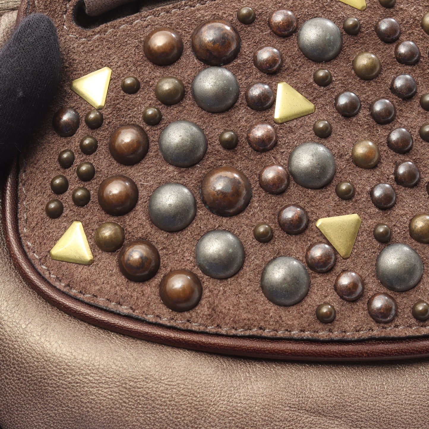 ビジュー ショルダーバッグ レザー グレーブラウン ダークブラウン ロエベ バッグ LOEWE