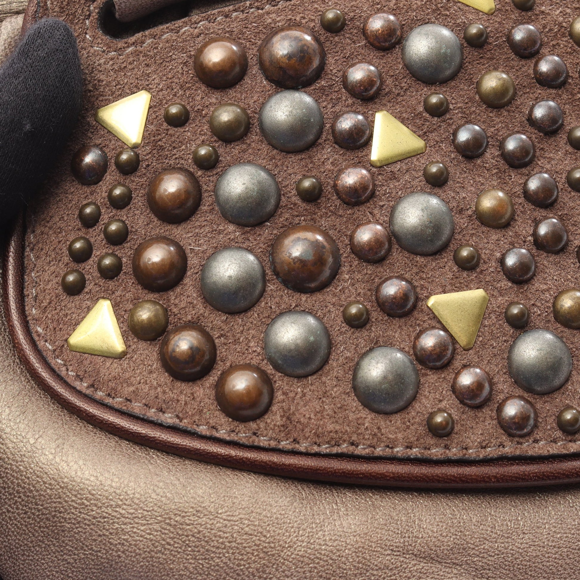 ビジュー ショルダーバッグ レザー グレーブラウン ダークブラウン ロエベ バッグ LOEWE
