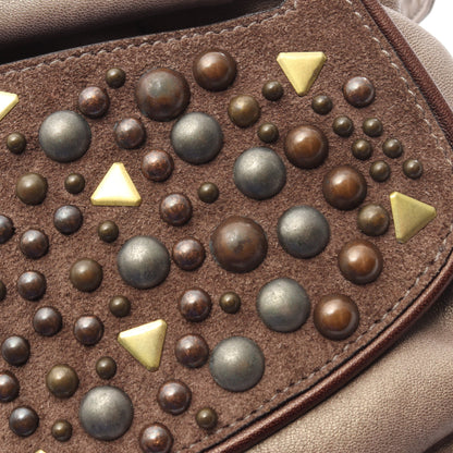 ビジュー ショルダーバッグ レザー グレーブラウン ダークブラウン ロエベ バッグ LOEWE