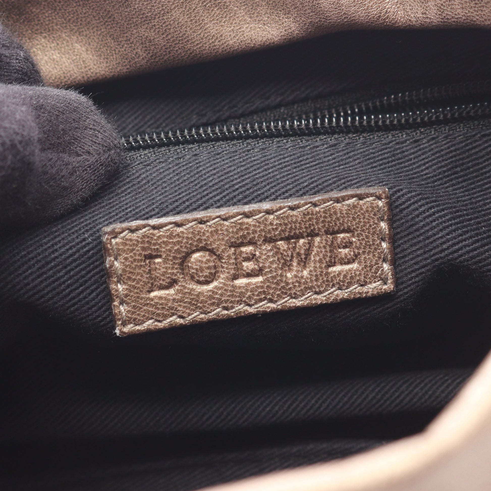 ビジュー ショルダーバッグ レザー グレーブラウン ダークブラウン ロエベ バッグ LOEWE