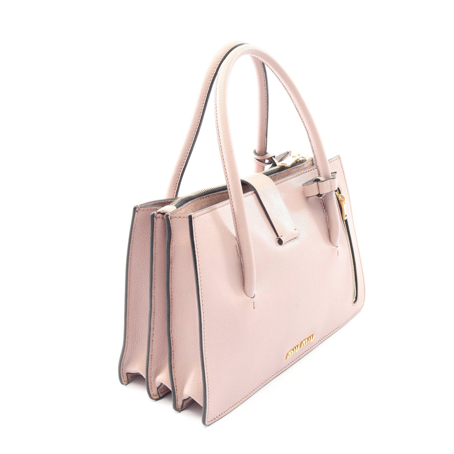 MADRAS マドラス 2WAY ハンドバッグ レザー ライトピンク ミュウミュウ バッグ miu miu