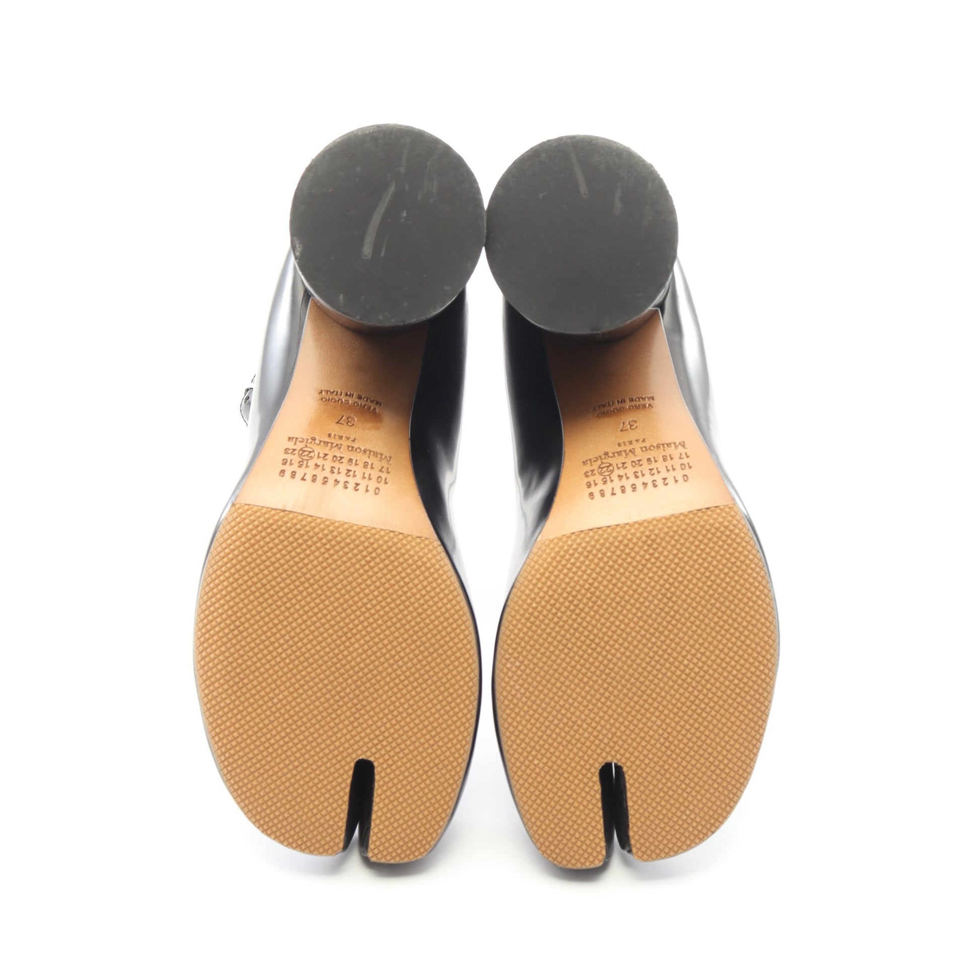 TABI パンプス レザー ブラック メゾンマルジェラ22 シューズ Maison Margiela 22