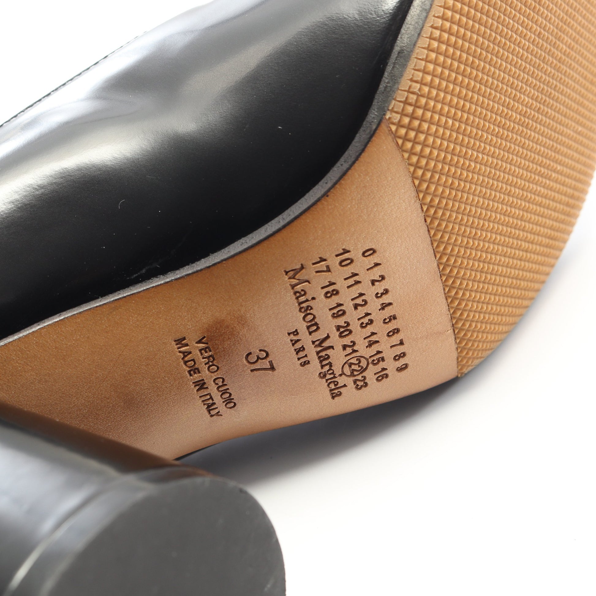 TABI パンプス レザー ブラック メゾンマルジェラ22 シューズ Maison Margiela 22