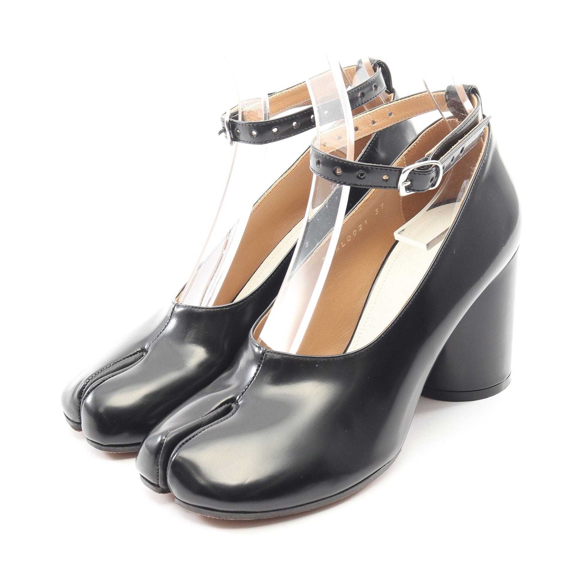 TABI パンプス レザー ブラック メゾンマルジェラ22 シューズ Maison Margiela 22