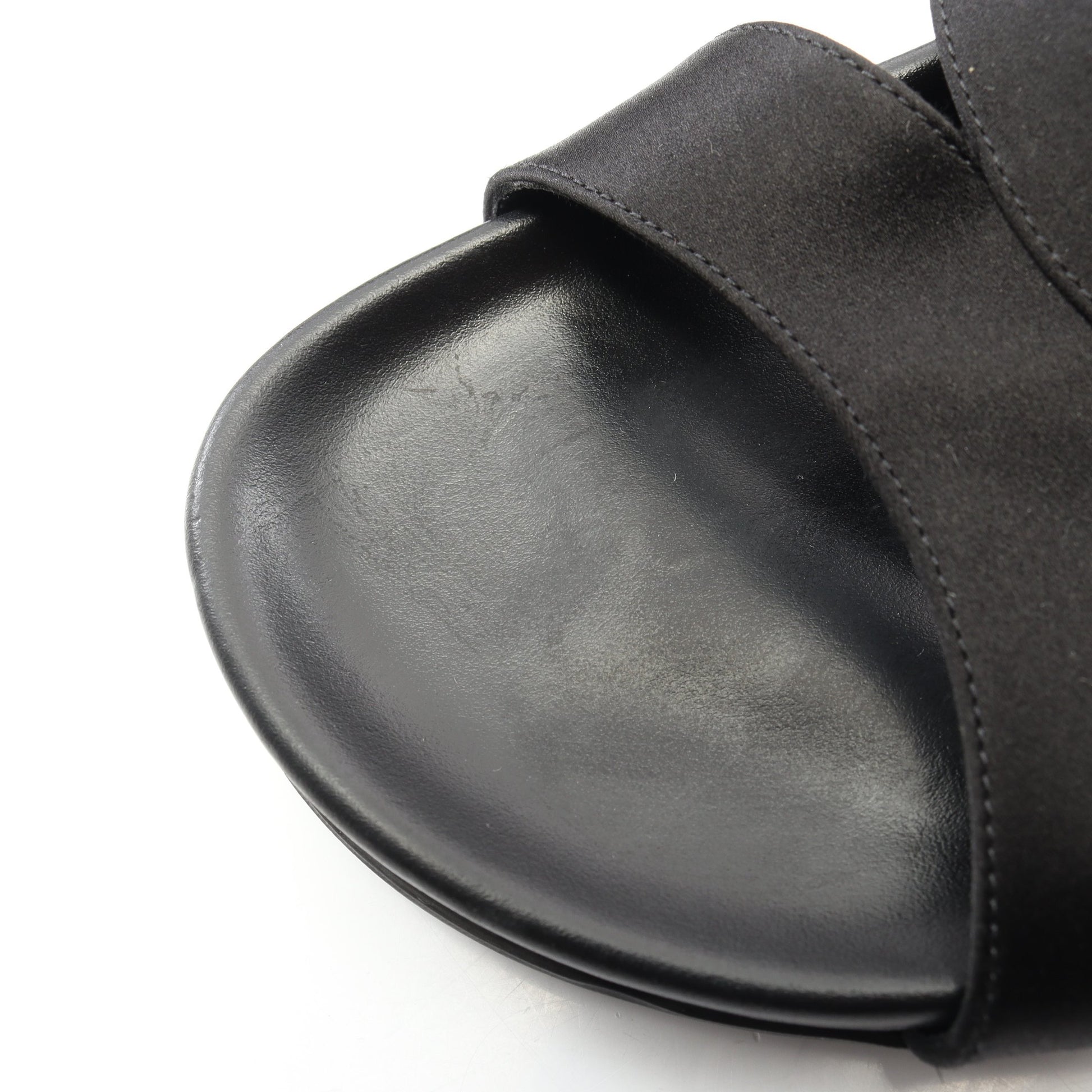 CHILANGHI ビジュー サンダル サテン ビジュー ブラック マノロブラニク シューズ MANOLO BLAHNIK