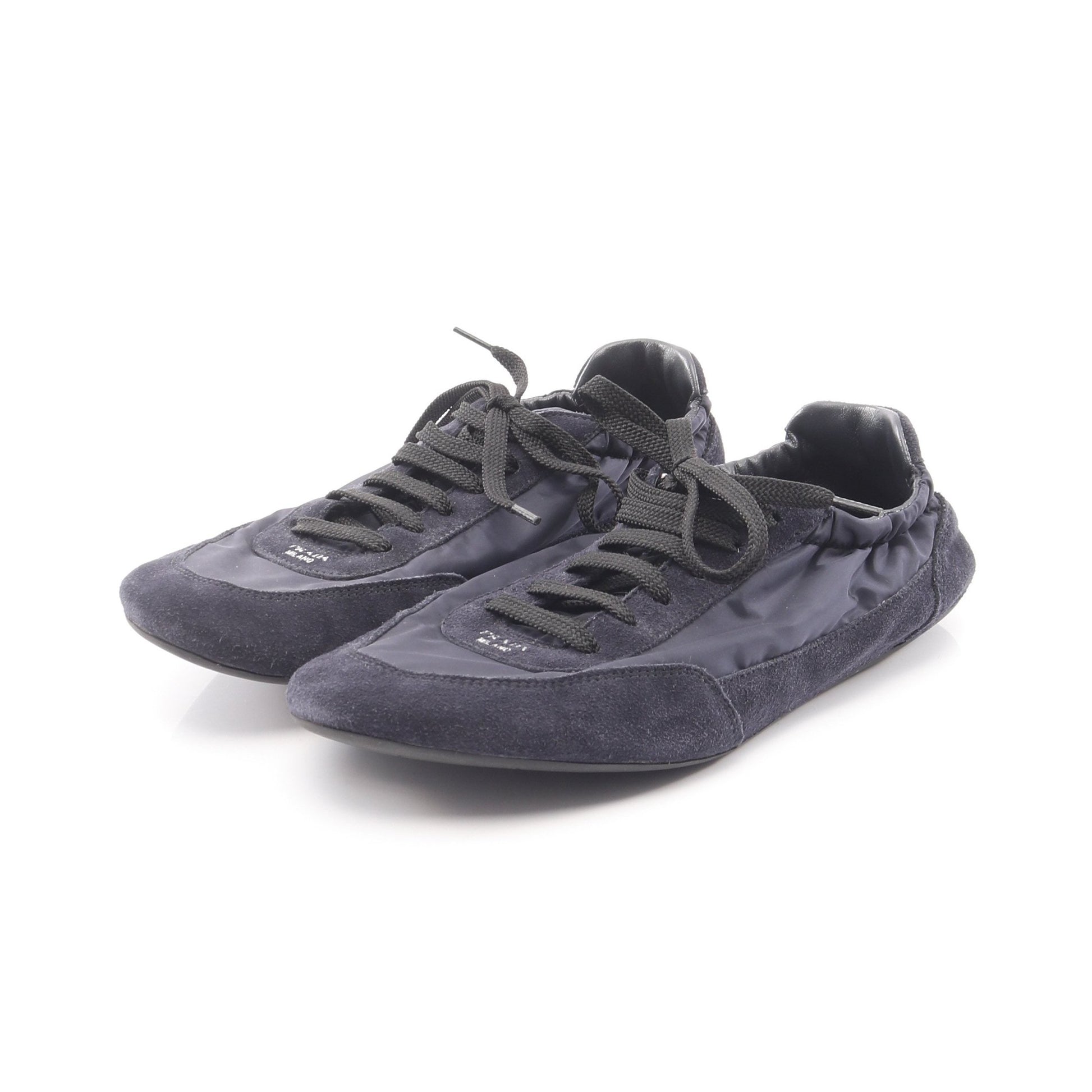 Re-Nylon コラプス スニーカー ナイロン スエード ダークネイビー プラダ シューズ PRADA