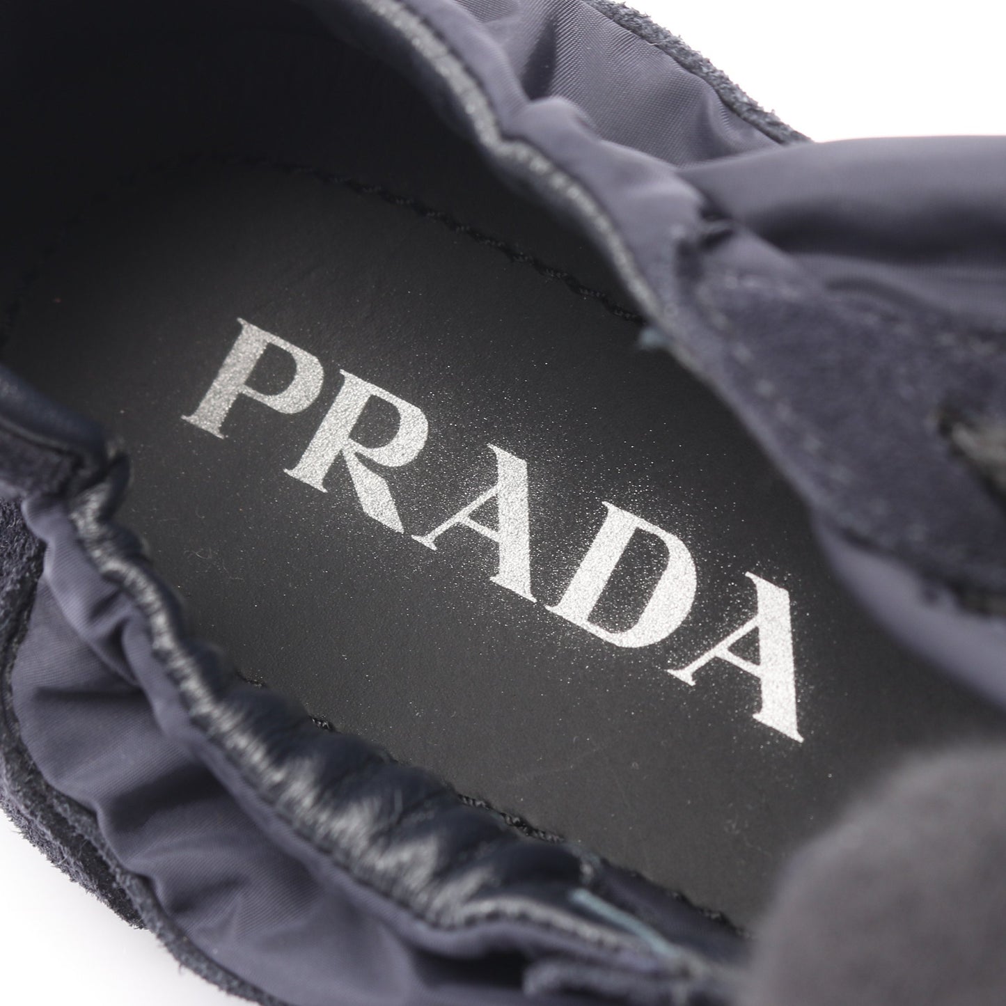 Re-Nylon コラプス スニーカー ナイロン スエード ダークネイビー プラダ シューズ PRADA