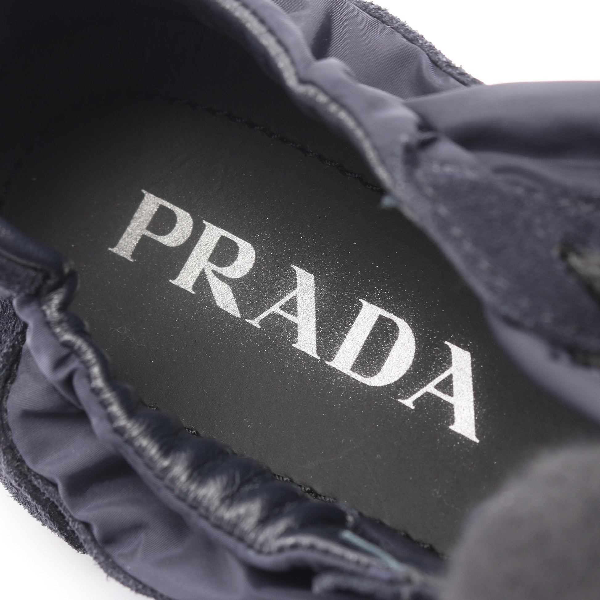 Re-Nylon コラプス スニーカー ナイロン スエード ダークネイビー プラダ シューズ PRADA