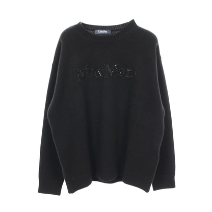 KASSEL クルーネック ロゴ ニット ウール カシミヤ ブラック エスマックスマーラ トップス S Max Mara