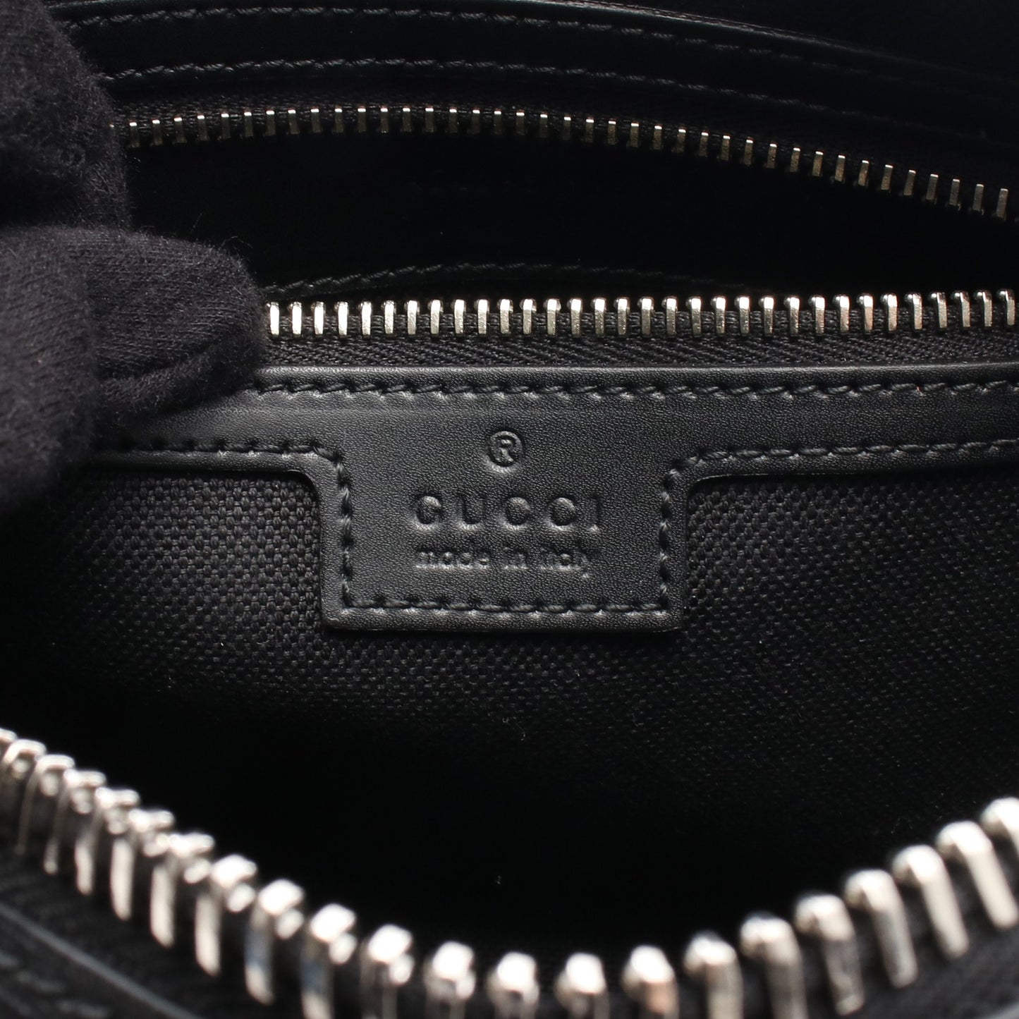 ソフト GGスプリーム シェリーライン ウエストバッグ ボディバッグ PVC レザー ブラック グッチ バッグ GUCCI