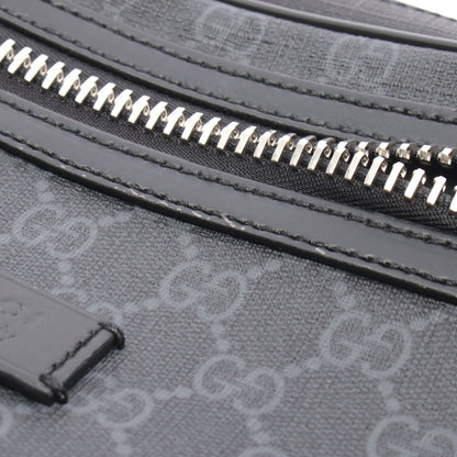 ソフト GGスプリーム シェリーライン ウエストバッグ ボディバッグ PVC レザー ブラック グッチ バッグ GUCCI