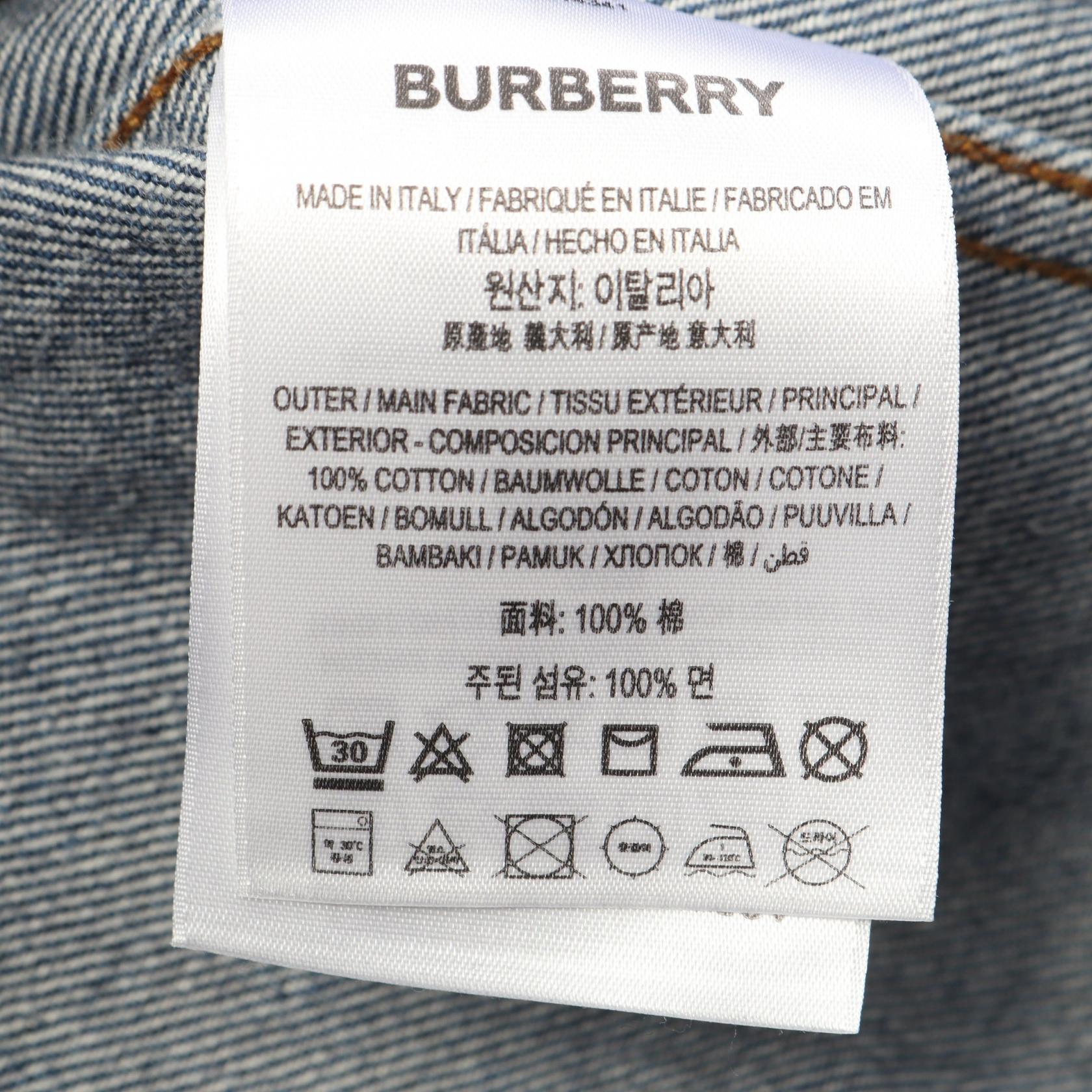 ホースフェリー デニムジャケット コットン ブルー レッド バーバリーロンドン アウター BURBERRY LONDON