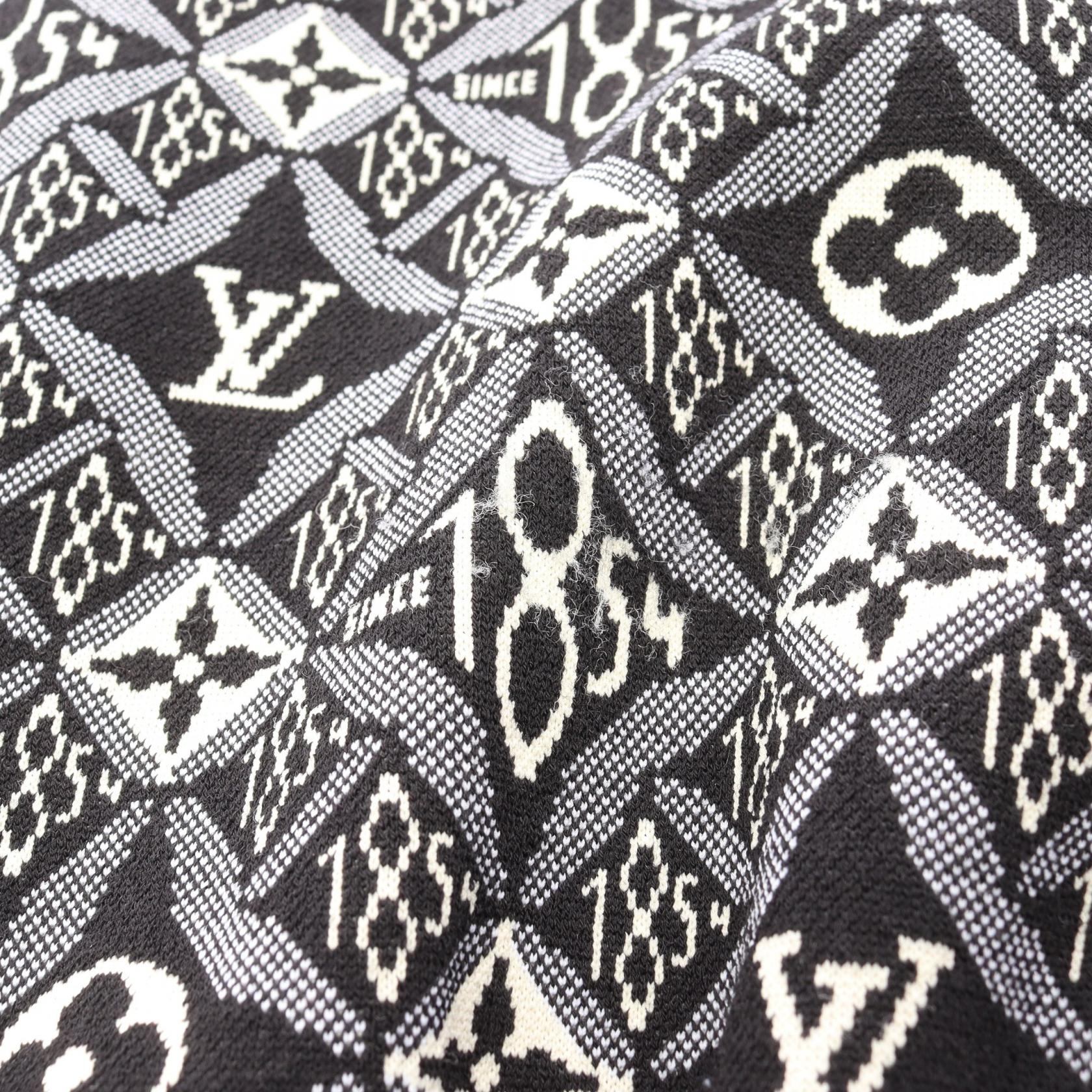 Since1854 モノグラム ジップアップ ニット ジャケット ウール ナイロン ブラック ルイヴィトン アウター LOUIS VUITTON