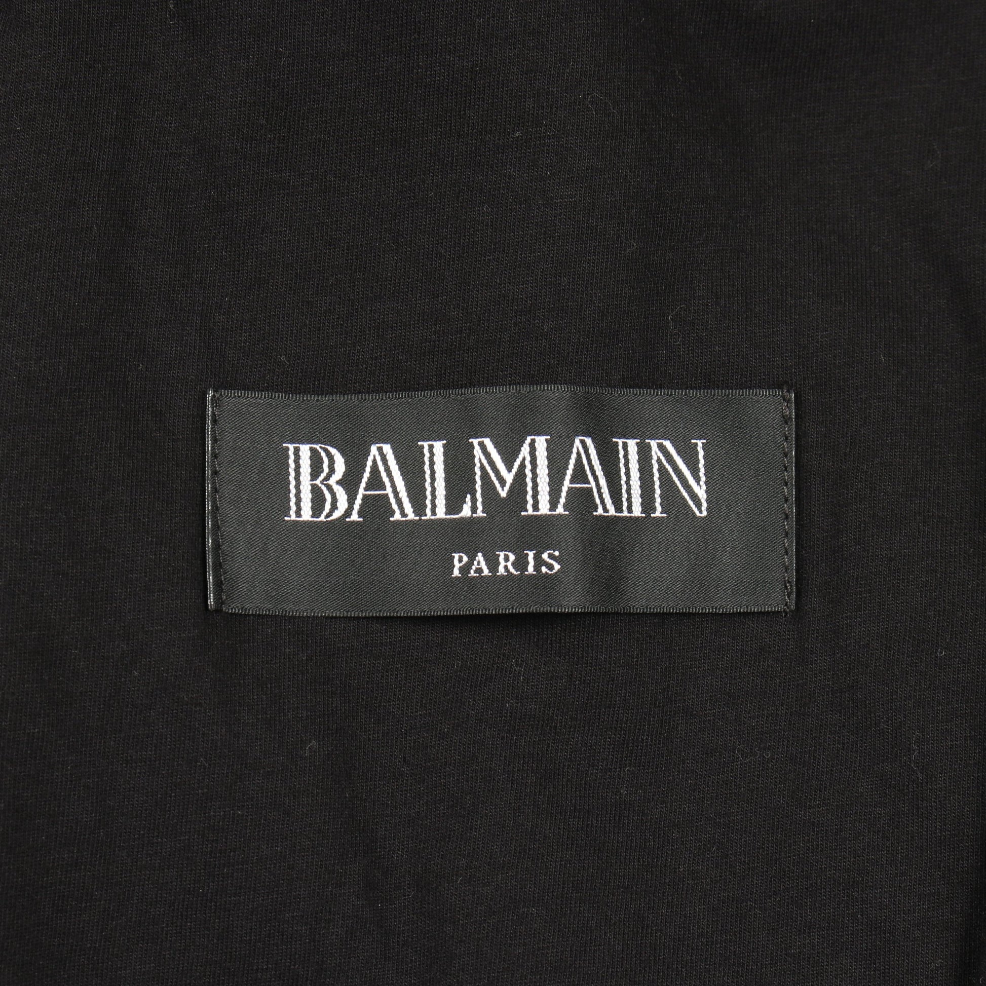 フーデッドコート キルティングコート コットン ブラック バルマン アウター BALMAIN