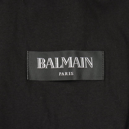 フーデッドコート キルティングコート コットン ブラック バルマン アウター BALMAIN