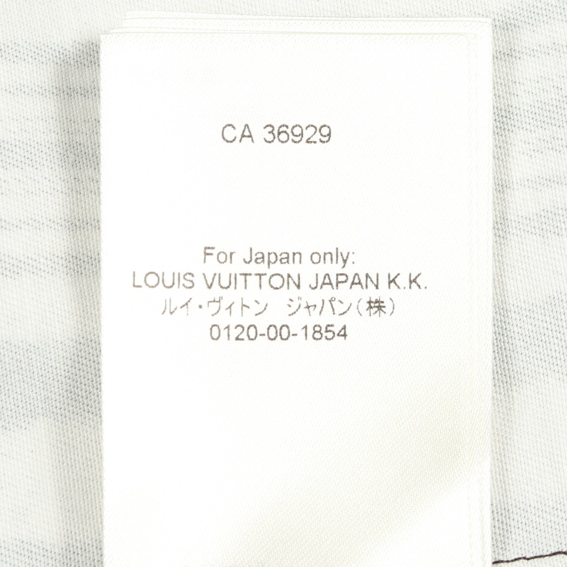 プリンテッドコットンオーバー シャツ コットン グレー ブラック マルチカラー ルイヴィトン トップス LOUIS VUITTON