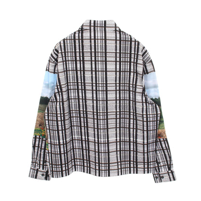 プリンテッドコットンオーバー シャツ コットン グレー ブラック マルチカラー ルイヴィトン トップス LOUIS VUITTON