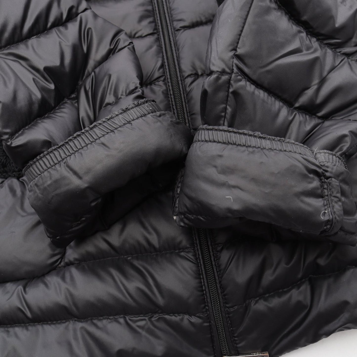 CROISSANT ノーカラー ダウンジャケット ナイロン ブラック モンクレール アウター MONCLER