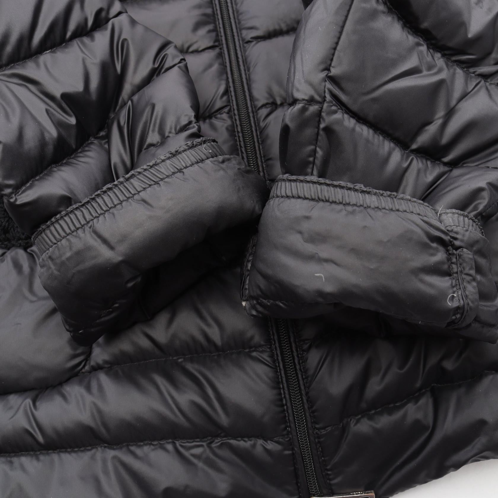 CROISSANT ノーカラー ダウンジャケット ナイロン ブラック モンクレール アウター MONCLER