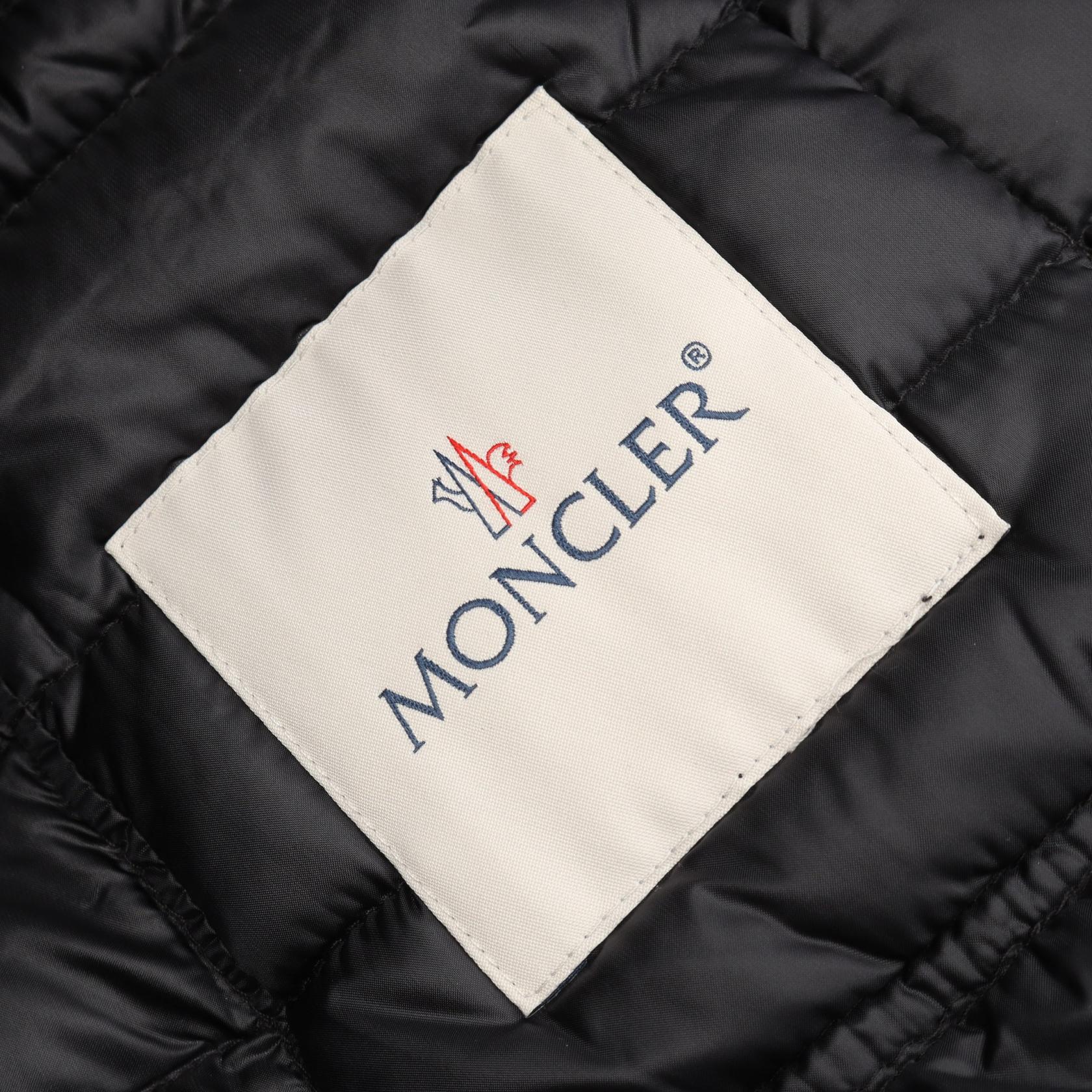 CROISSANT ノーカラー ダウンジャケット ナイロン ブラック モンクレール アウター MONCLER