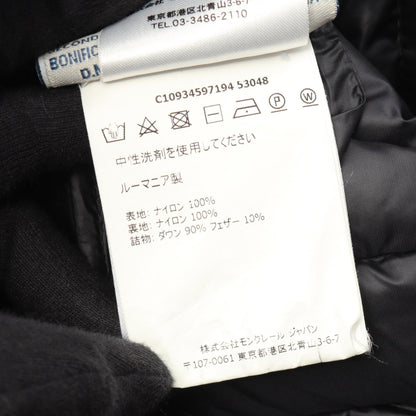 CROISSANT ノーカラー ダウンジャケット ナイロン ブラック モンクレール アウター MONCLER