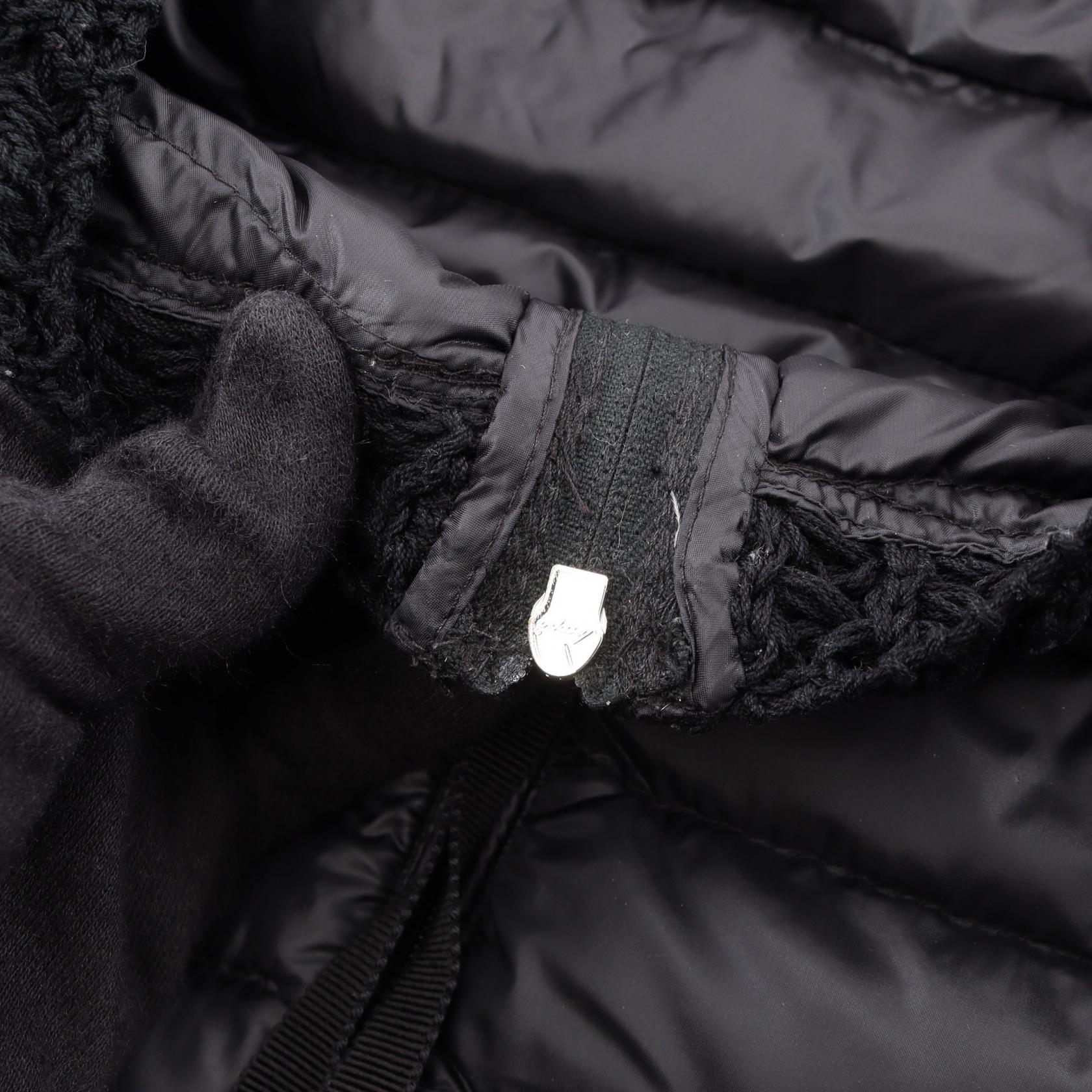 CROISSANT ノーカラー ダウンジャケット ナイロン ブラック モンクレール アウター MONCLER