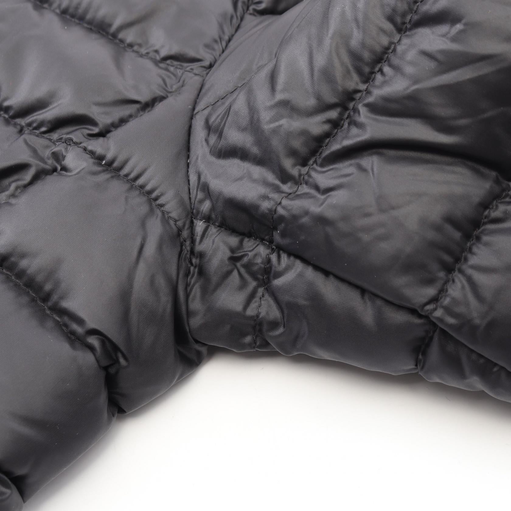 CROISSANT ノーカラー ダウンジャケット ナイロン ブラック モンクレール アウター MONCLER