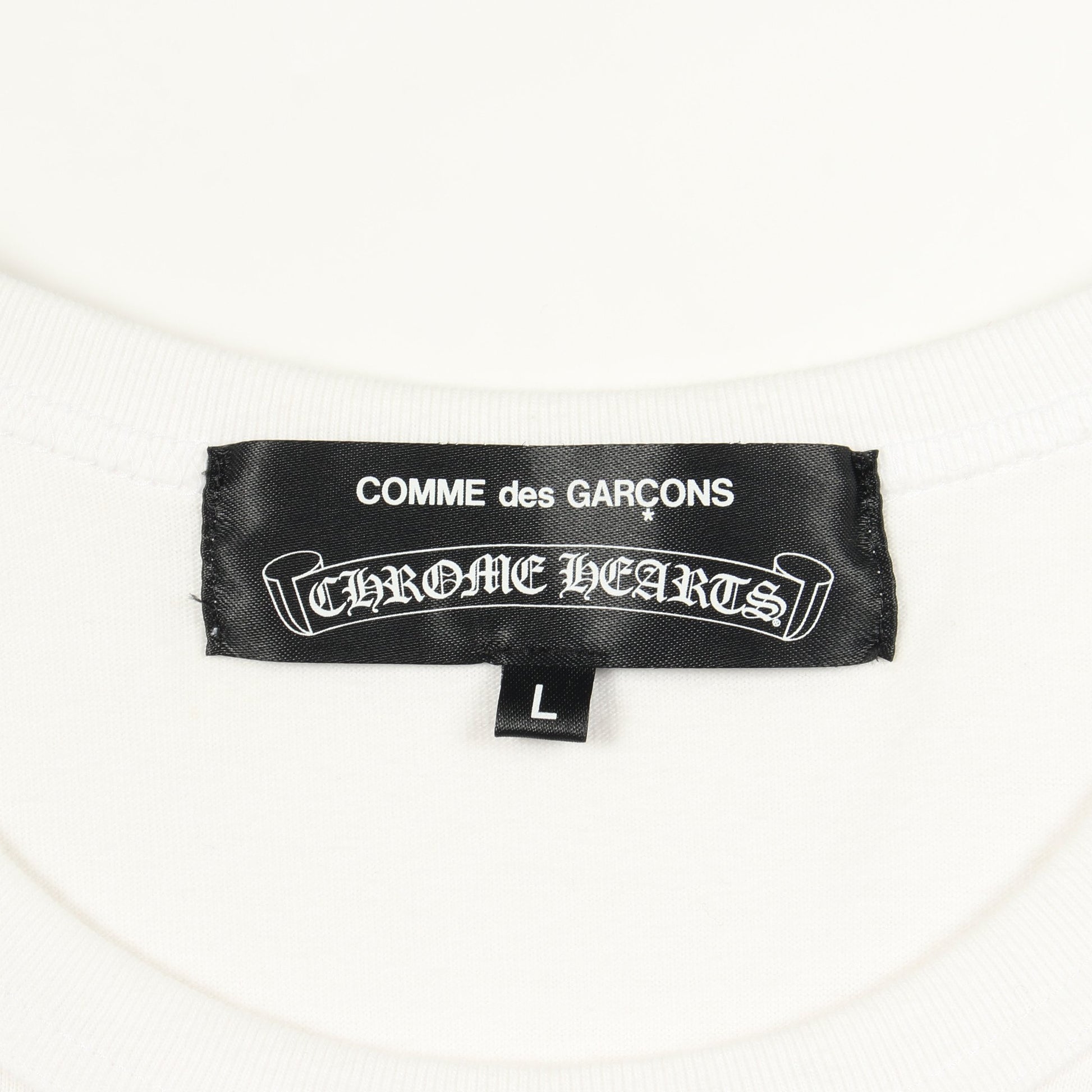 Comme des Garcons × Chrome Hearts × DOVER STREET MARKET クルーネック 半袖Tシャツ コットン ホワイト ブラック マルチカラー コムデギャルソン トップス Comme des Garcons