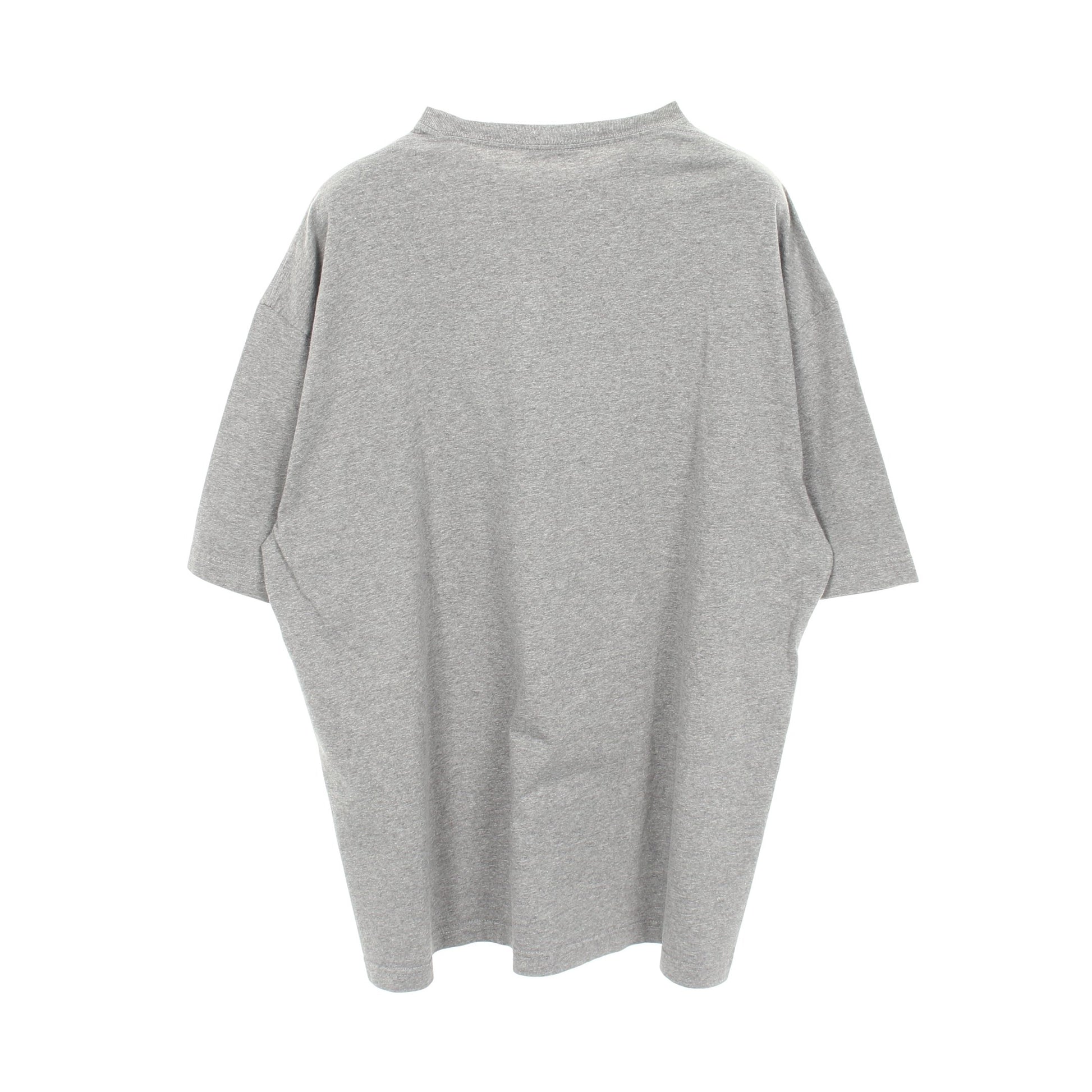 BBロゴプリント クルーネック 半袖Tシャツ コットン グレー バレンシアガ トップス BALENCIAGA