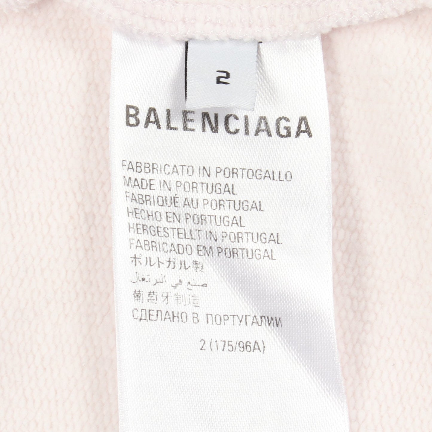 STRIKE 1917 OVERSIZED HOODIE プルオーバーパーカー コットン ライトピンク バレンシアガ トップス BALENCIAGA