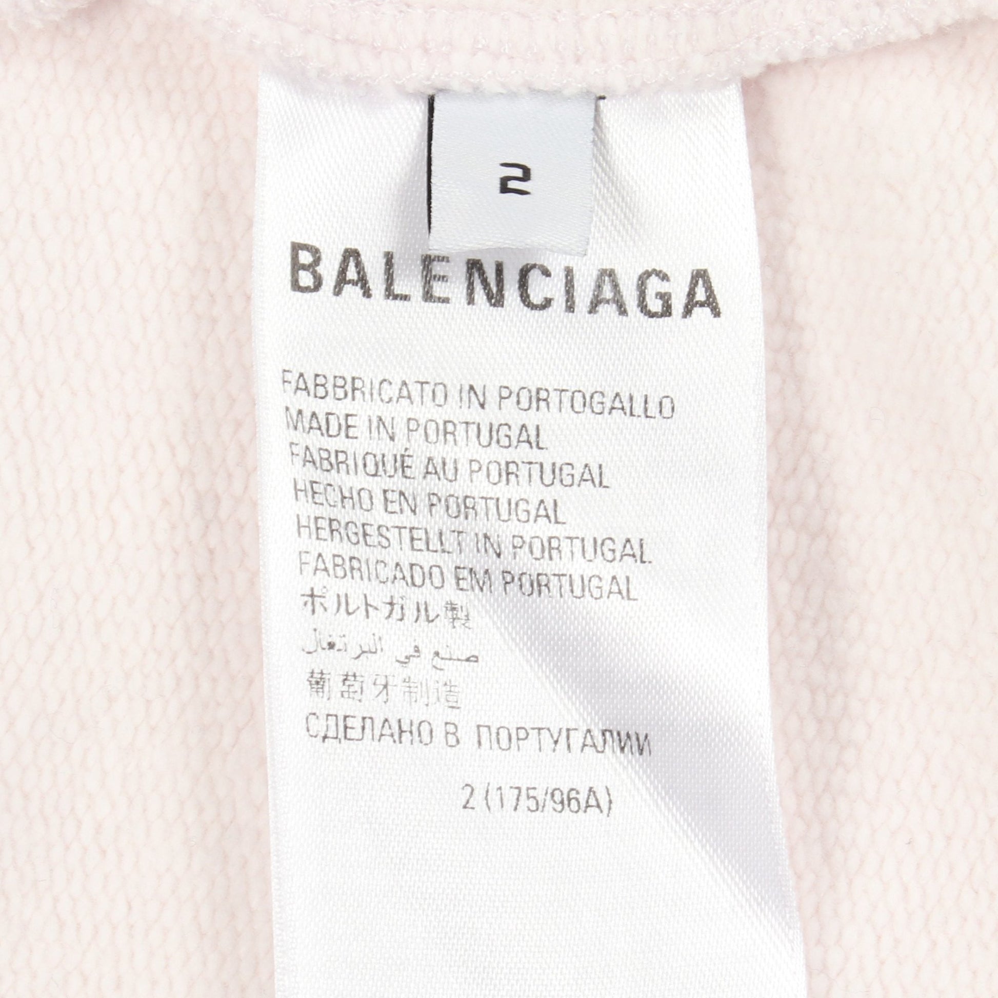 STRIKE 1917 OVERSIZED HOODIE プルオーバーパーカー コットン ライトピンク バレンシアガ トップス BALENCIAGA