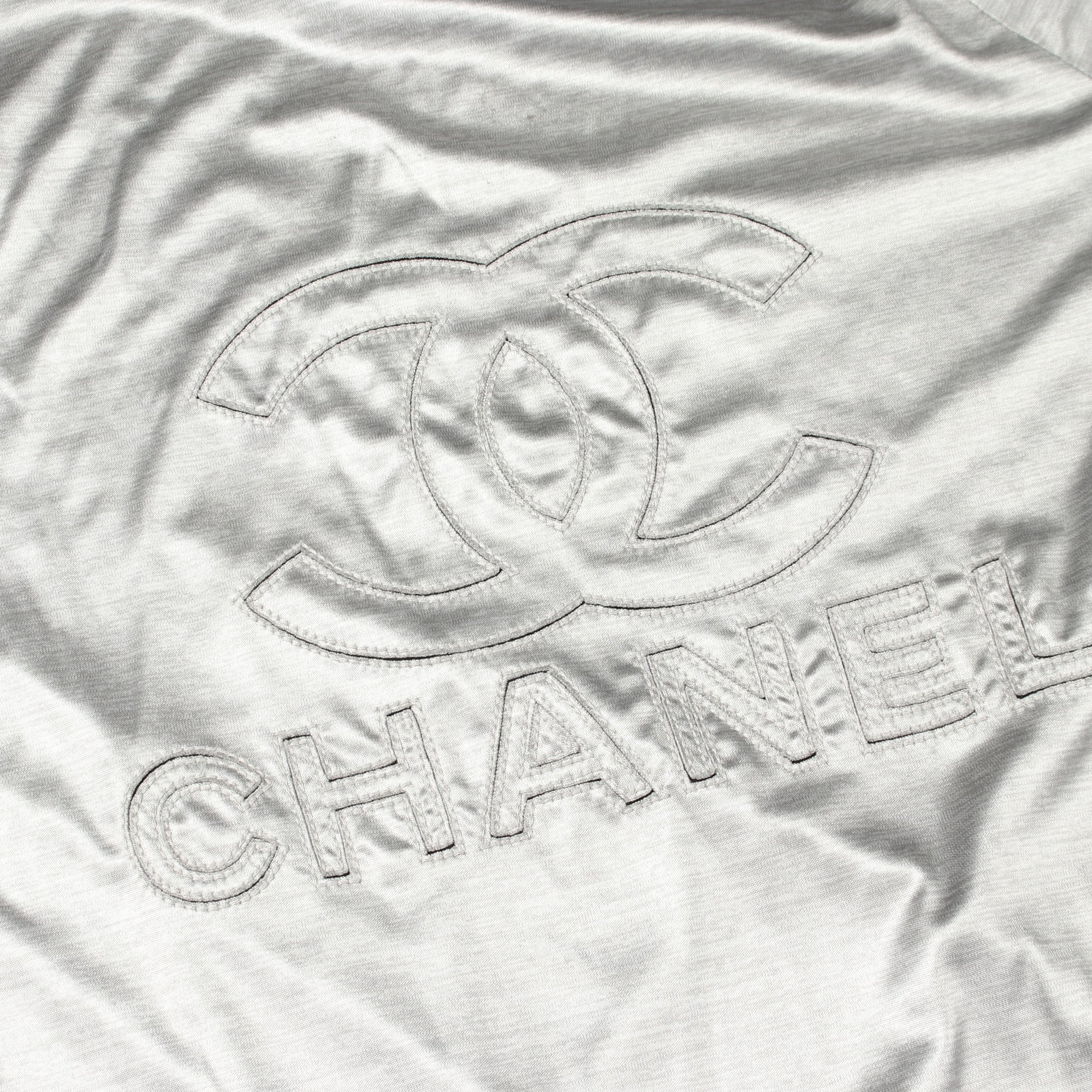 ココマーク メタリック プルオーバー 長袖Tシャツ シルバー シャネル