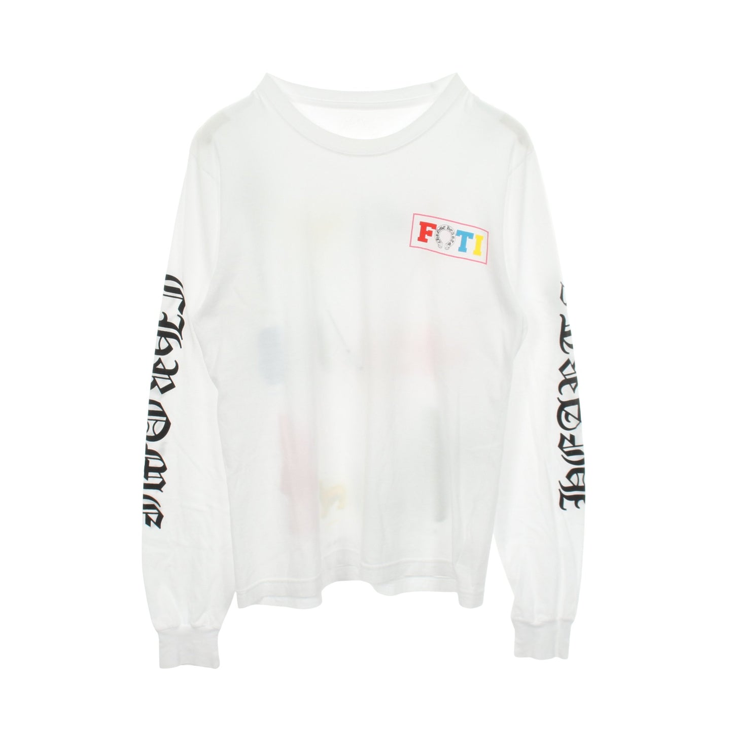 FOTI フォティ ホースシュー アームロゴ 長袖Tシャツ コットン ホワイト ブラック マルチカラー クロムハーツ トップス Chrome Hearts