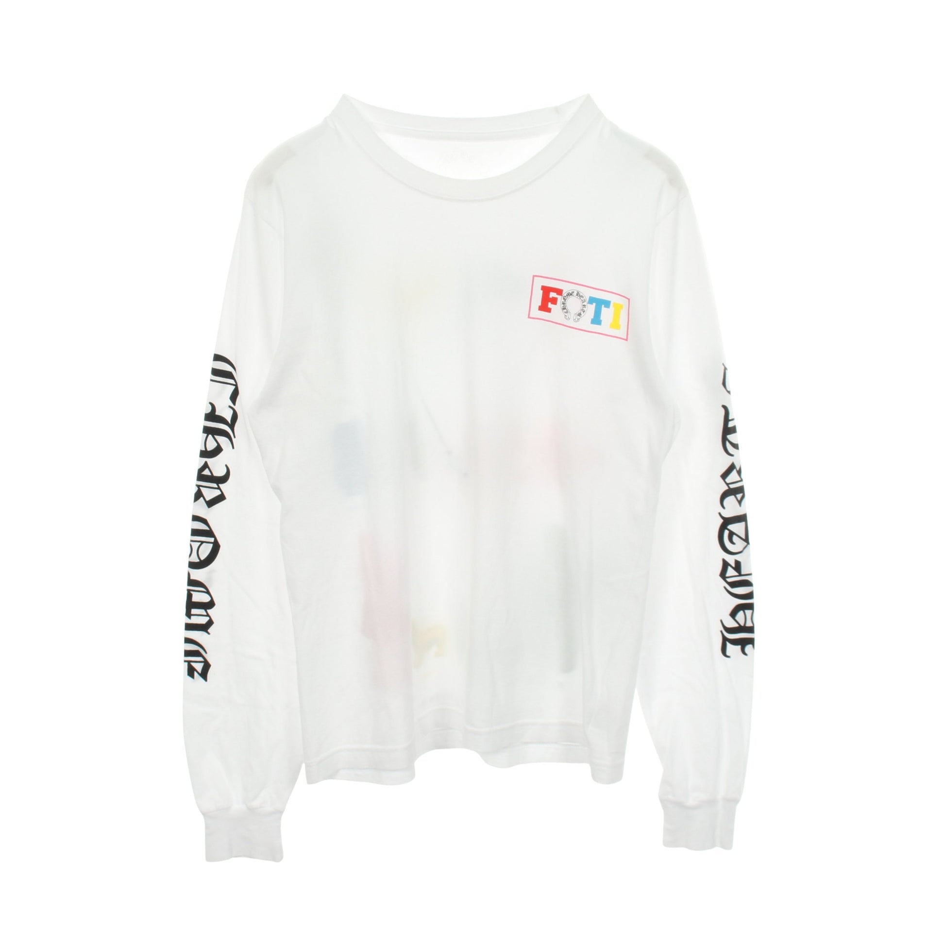 FOTI フォティ ホースシュー アームロゴ 長袖Tシャツ コットン ホワイト ブラック マルチカラー クロムハーツ トップス Chrome Hearts