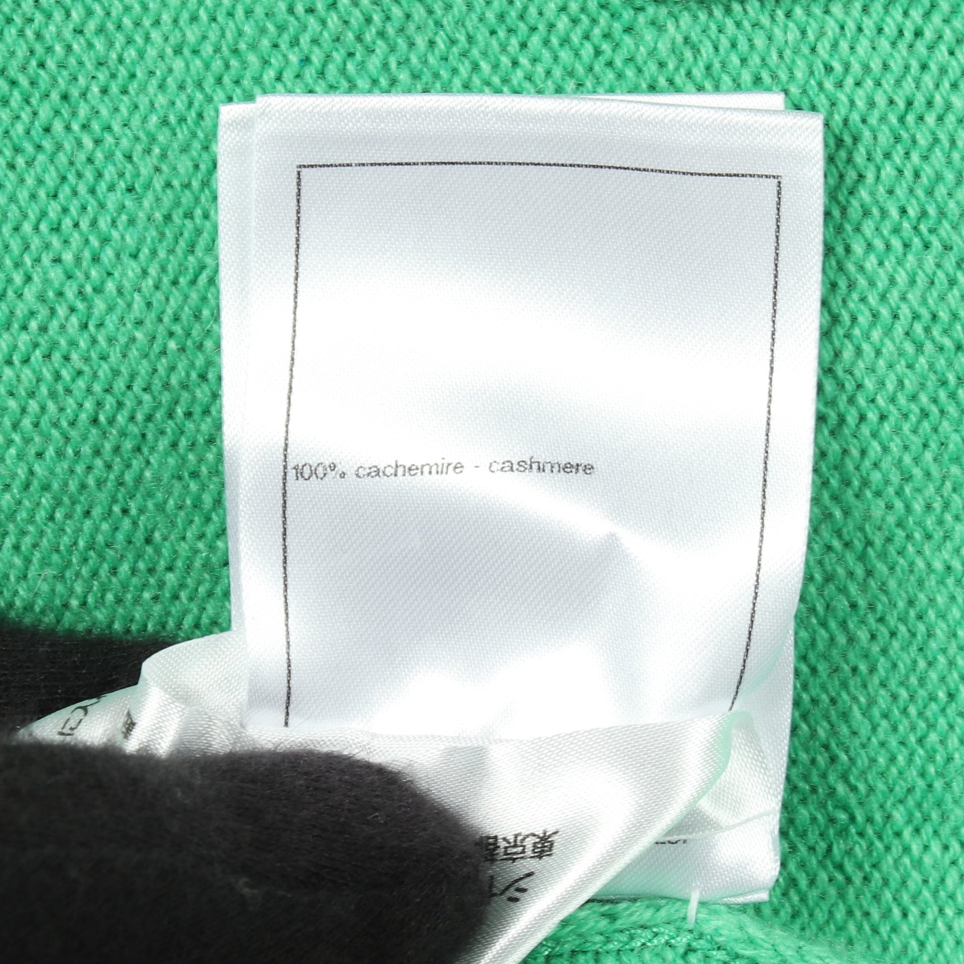 ココマークボタン カーディガン カシミヤ グリーン ライトブルー シャネル トップス CHANEL