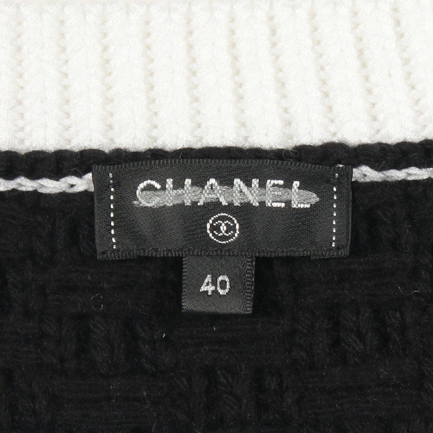 ココマーク ニット ウール カシミヤ ブラック ホワイト シャネル トップス CHANEL