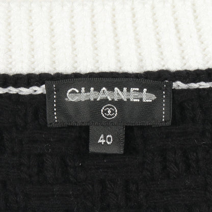 ココマーク ニット ウール カシミヤ ブラック ホワイト シャネル トップス CHANEL