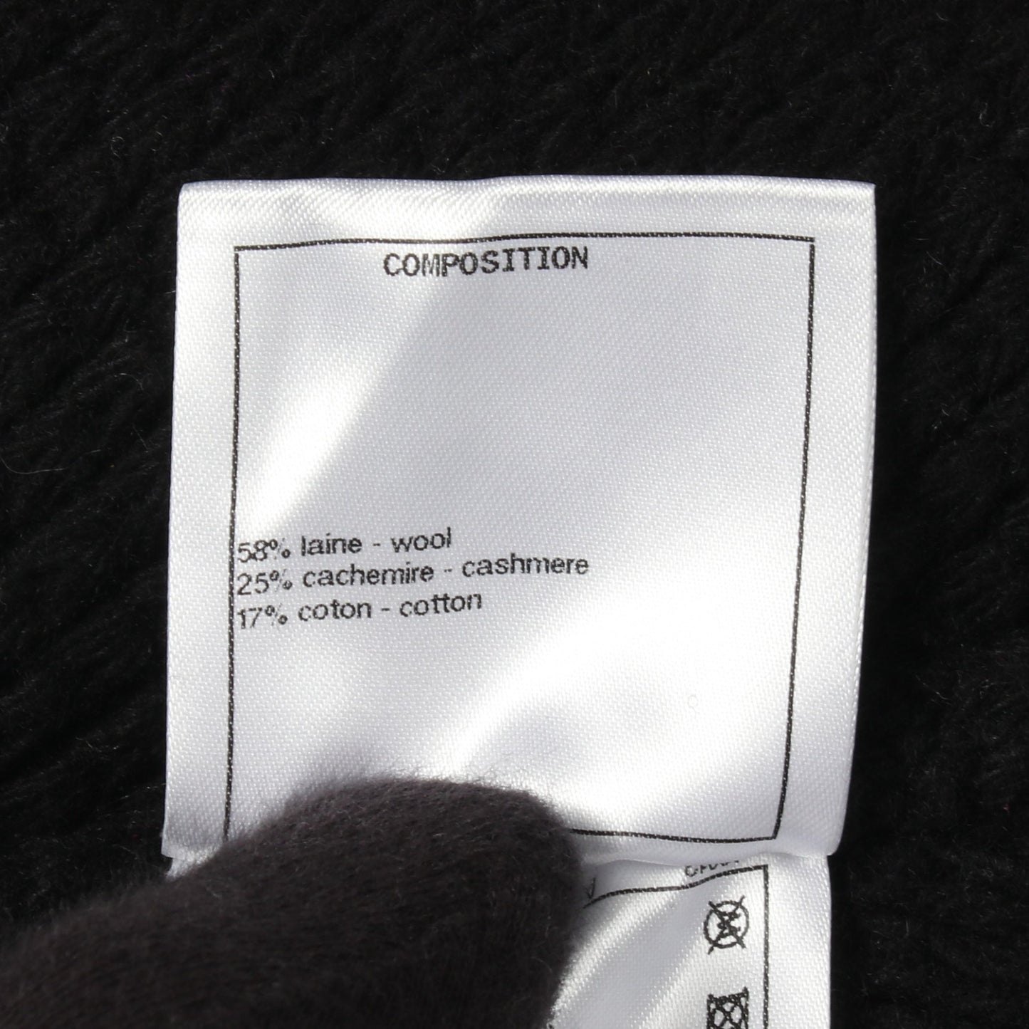 ココマーク ニット ウール カシミヤ ブラック ホワイト シャネル トップス CHANEL