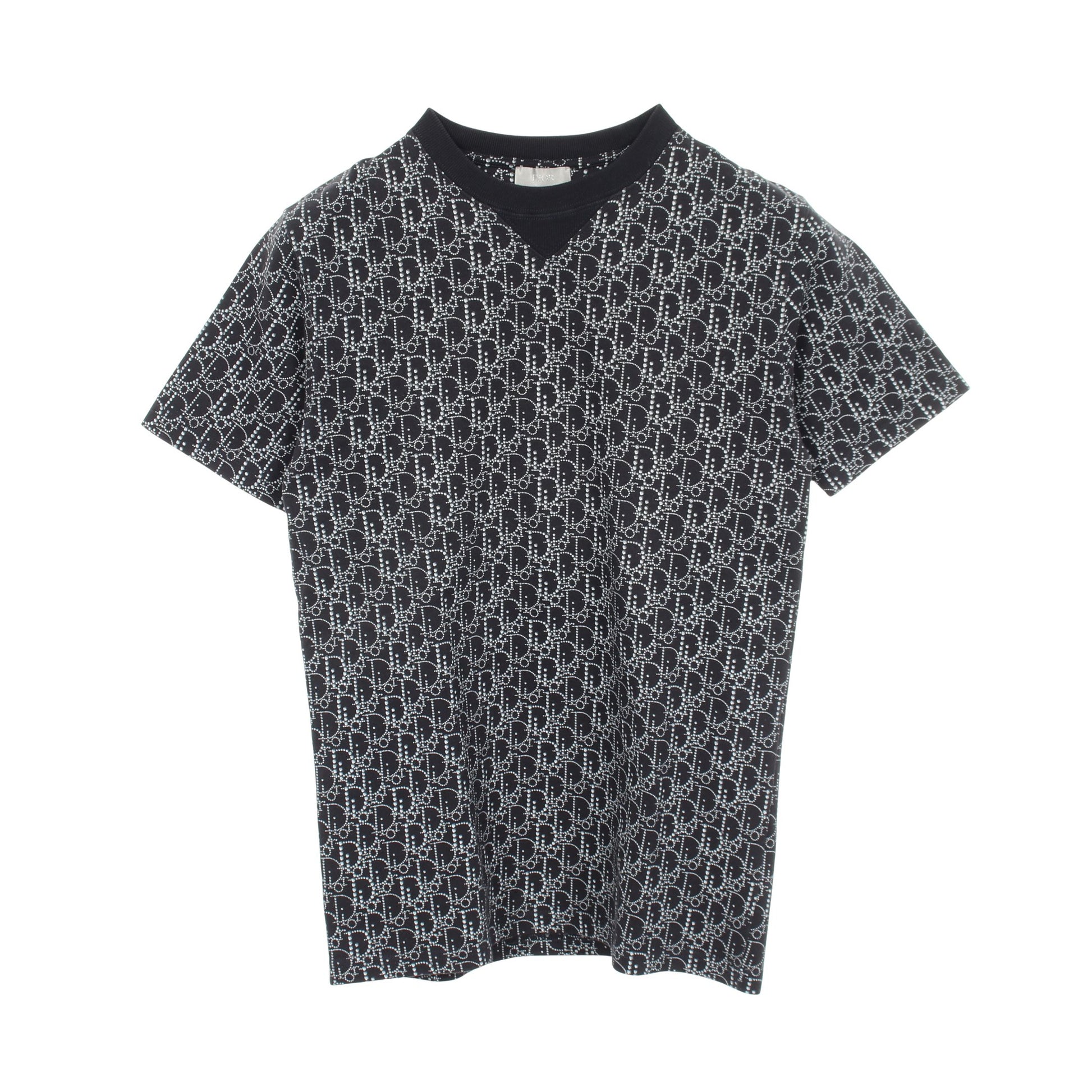 オブリーク Tシャツ 半袖Tシャツ コットン ネイビー ディオール トップス DIOR